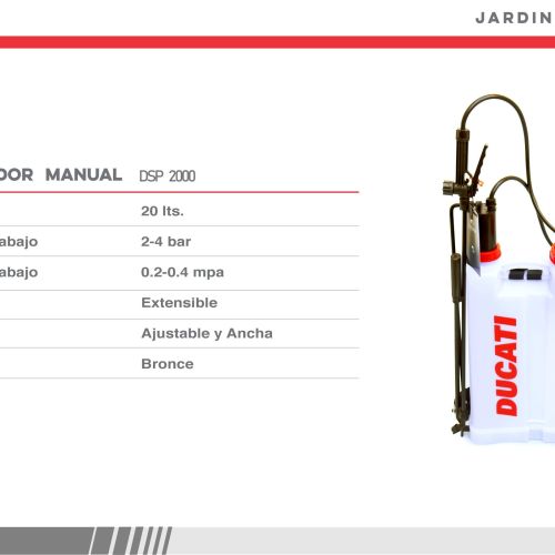 Fumigadora Ducati Manual 20L 4bares DSP 2000