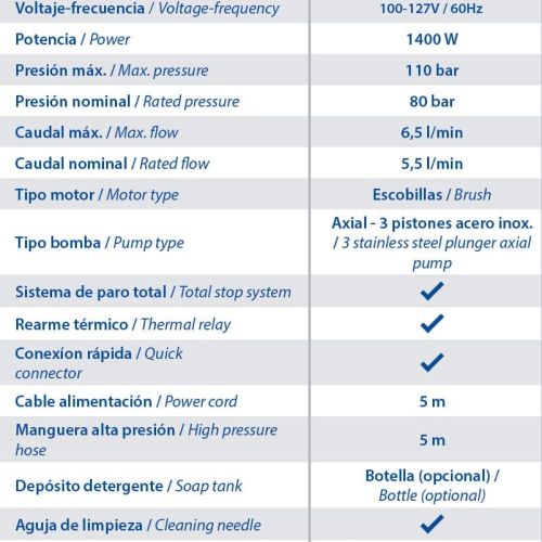 Hidrolavadora Goodyear 390L/h 110bar 120V 60Hz GY 1401PWS