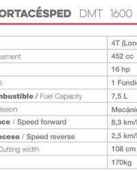 Cortacésped Tractor 16HP 452CC DMT 1600