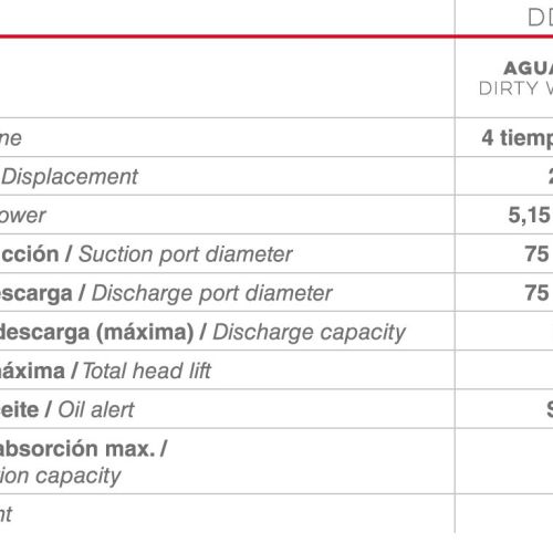 Motobomba 4T 7HP 3″ Aguas Sucias DDW 80